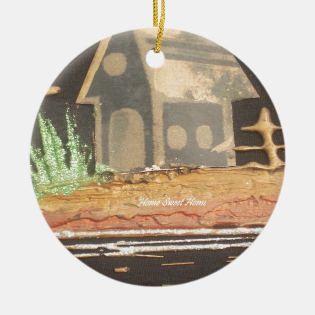 Home Sweet Home Art Print Ceramic Ornament (Front)