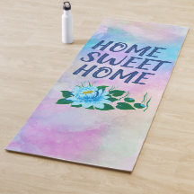 Home sweet home beautiful blue flower watercolor