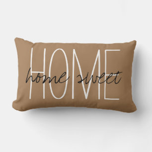 Home sweet Home Brown Lumbar Pillow