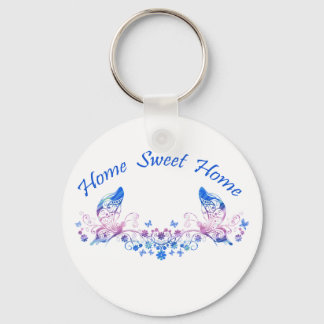 Home Sweet Home Butterfly Design Keychain