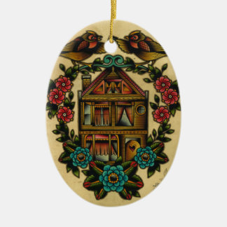 home sweet home ceramic ornament