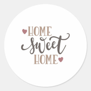 Home sweet home classic round sticker