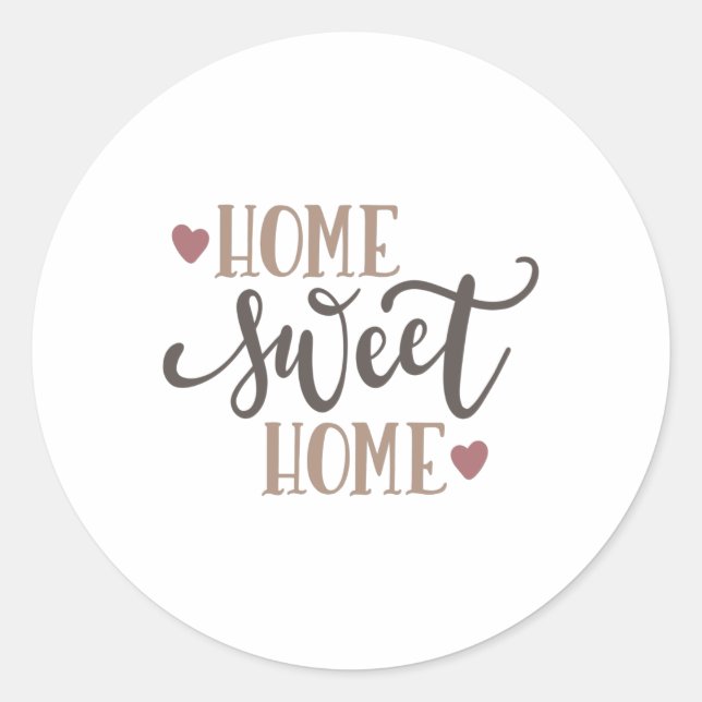 Home sweet home classic round sticker (Front)