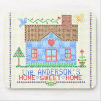 Home Sweet Home Cross Stitch House Personalized