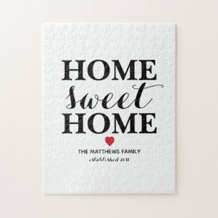 Home Sweet Home Custom Name  Jigsaw Puzzle