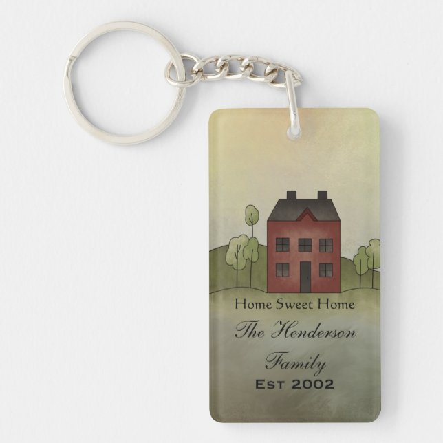 Home Sweet Home Custom Name Keychain (Front)