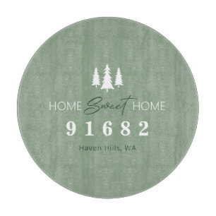 Home Sweet Home Custom Zip Code Cutting Board
