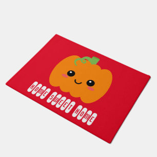 Home Sweet Home Cute Pumpkin Welcome Doormat