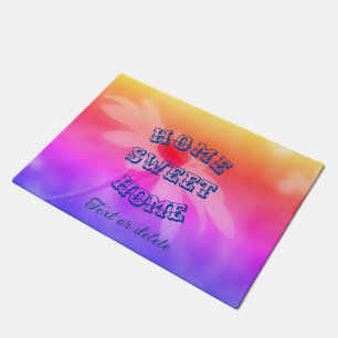 Home Sweet Home Daisy Flower Personalized Doormat