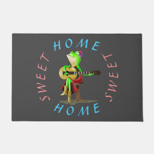 Home Sweet Home Doormat with Musical Frog