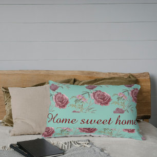 Home sweet home Elegant Floral Classy Accent Pillow