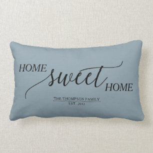 Home Sweet Home Family Name Lumbar Pillow