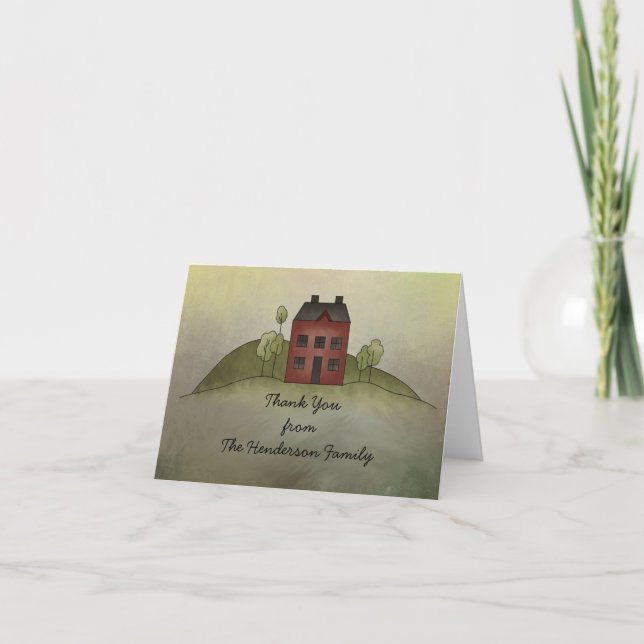 Home Sweet Home Family Thank You Card (Front)