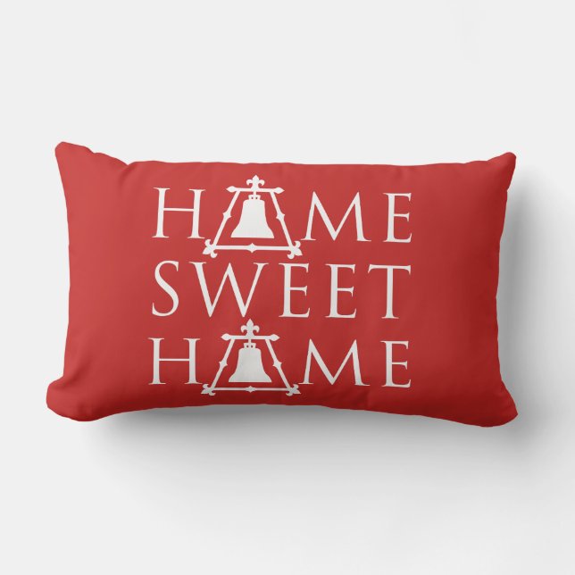 Home Sweet Home Fleur Raincross Design - Red - Lumbar Pillow (Front)