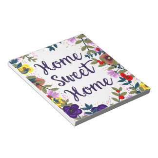 Home Sweet Home Floral Reef Notepad