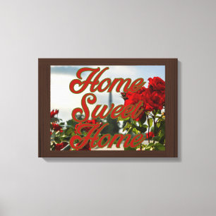 Home Sweet Home Floral Wall Art