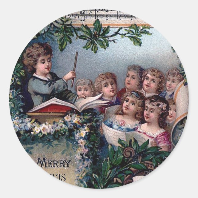 Home Sweet Home for Christmas Classic Round Sticker (Front)