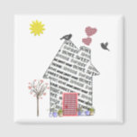 Home Sweet Home Fridge Magnet - New Home Gift<br><div class="desc">This is a lovely fridge magnet in a shabby chic style design. It's so pretty it will look great in any kitchen and will make an ideal little gift for a new home owner.</div>