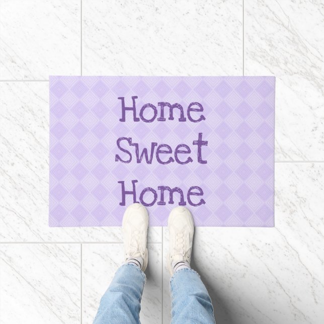 Home Sweet Home | Geometric Diamond Pattern Doormat (Indoor)