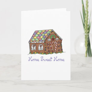 Home Sweet Home Gingerbread House Housewarming Card