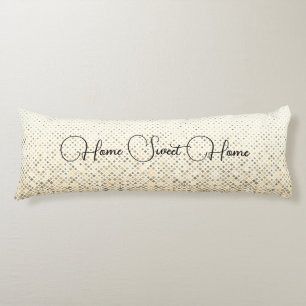 Home Sweet Home Gold Ombre Speckled Body Pillow