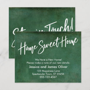 Home Sweet Home Grunge Green Announcement