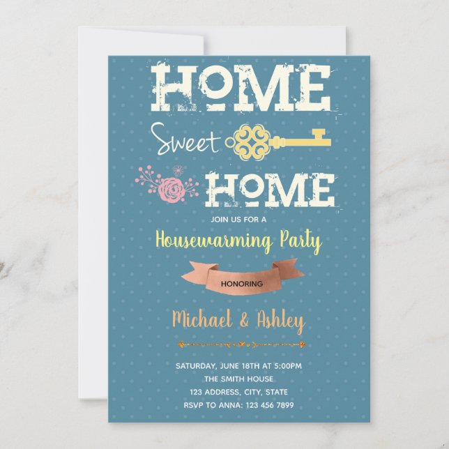 Home sweet home housewarming Invitation (Front)