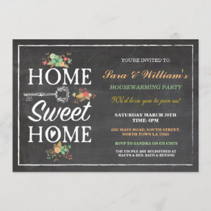 Home Sweet Home Housewarming New Home Invitation