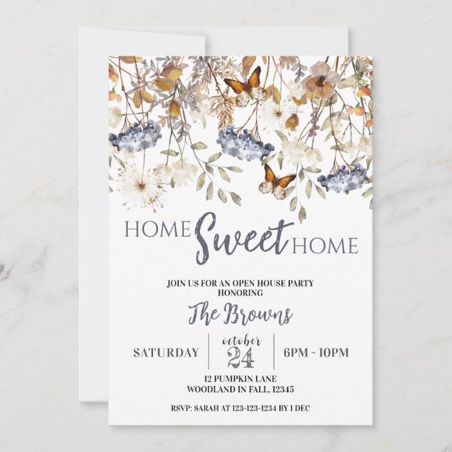 Home Sweet Home, Housewarming, Open House Invitation (Front)