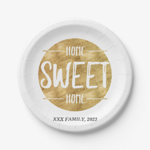 home sweet home , housewarming party paper plate
