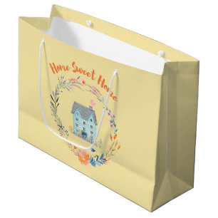 Home Sweet Home Housewarming Party Personalized Large Gift Bag