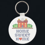 Home Sweet Home Keychain<br><div class="desc">Home Sweet Home with a big heart! Celebrate a new home, housewarming, home coming, house staging or just moving across town. This design is for buyers, sellers and real estate agents. Customize with your personal message. More products with this design are available in this store's Home Sweet Home Category. Just...</div>