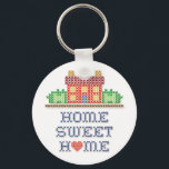 Home Sweet Home Keychain<br><div class="desc">Home Sweet Home with a big heart! Celebrate a new home, housewarming, home coming, house staging or just moving across town. This design is for buyers, sellers and real estate agents. Customize with your personal message. More products with this design are available in this store's Home Sweet Home Category. Just...</div>