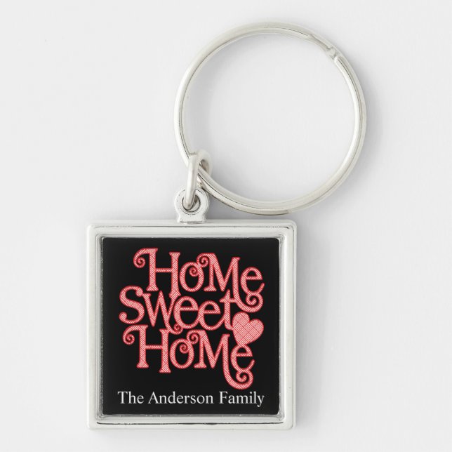 Home Sweet Home Large (2.00") Premium Square Keych Keychain (Front)