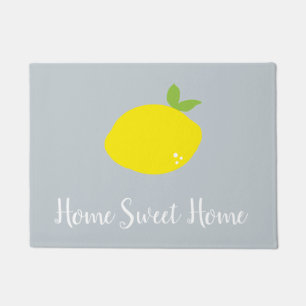 Home Sweet Home Lemon Grey Floor Mat