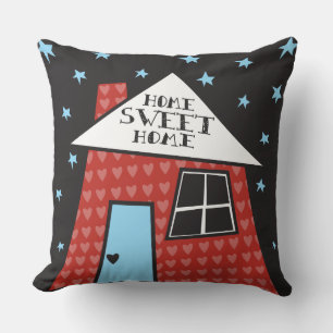 HOME SWEET HOME Little House Throw Pillow