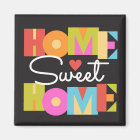 Home Sweet Home Magnet -Colour Block Letters