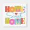 Home Sweet Home Magnet -Colour Block Letters-WHT B