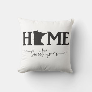 Home Sweet Home Minnesota throw Pillow