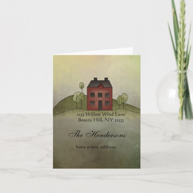 Home Sweet Home Moving Address Note Card (Front)