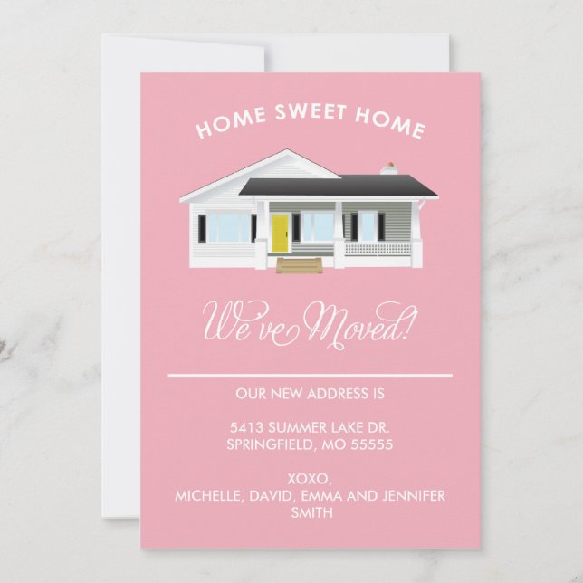 HOME SWEET HOME | MOVING ANNOUNCEMENT (Front)