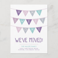 Home Sweet Home Moving Announcement Postcard