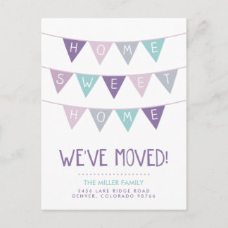 Home Sweet Home Moving Announcement Postcard