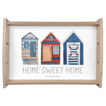 Home Sweet Home Nautical Summer Beach Hut Cabanas 
