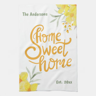 Home Sweet Home New Homeowner Housewarming Pretty  Kitchen Towel