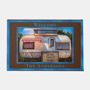 Home Sweet Home Nostalgic Vintage Camper Trailer Doormat