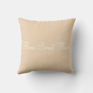Home Sweet Home Orange Floral Elegance Throw Pillow