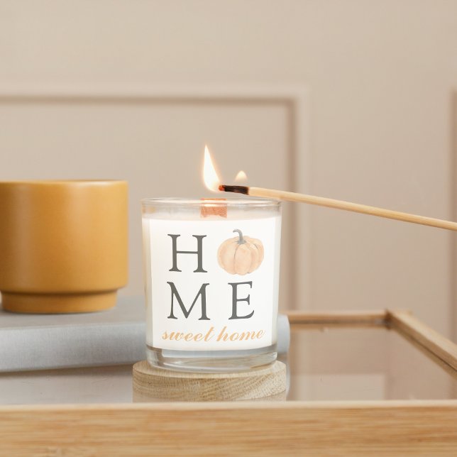 Home Sweet Home | Orange Pumpkin | Fall Season Square Sticker (Creator Uploaded)