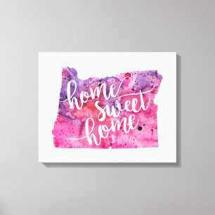 Home Sweet Home Oregon Canvas Print