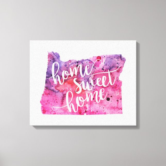 Home Sweet Home Oregon Canvas Print (Front)
